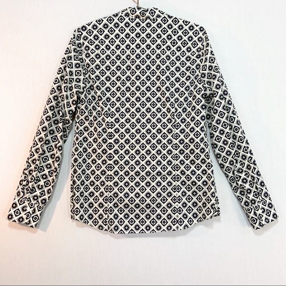 J. Crew Perfect Fit Foulard Print Button Up Shirt - Picture 5 of 8